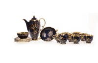 Lot 1241 - CROWN DEVON COFFEE SERVICE decorated with...