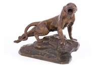 Lot 1621 - THOMAS CARTIER - GILDED BRONZE OF A PANTHER...