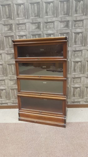 Lot 1651 - MAHOGANY FOUR SECTION STACKING BOOKCASE by...