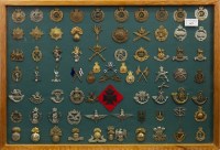 Lot 1671 - CASE OF REGIMANTAL CAP BADGES and other...