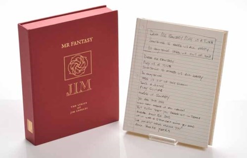 Lot 873 - MR FANTASY: THE LYRICS OF JIM CAPALDI DELUXE...