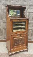 Lot 1681 - LATE VICTORIAN WALNUT MUSIC CABINET the...