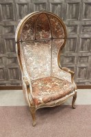 Lot 1686 - FRENCH CARVED WALNUT PORTERS CHAIR of 18th...