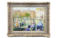 Lot 59 - * JOHN ROSS, ON THE CANAL, VENICE oil on...