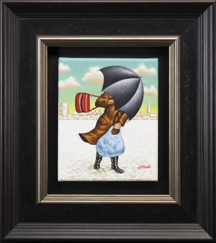 Lot 85 - * GRAHAM MCKEAN, BLOWING A GALE oil on canvas,...
