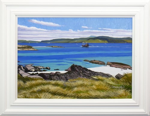 Lot 109 - FRANK COLCLOUGH, VIEW FROM IONA SHORE oil on...