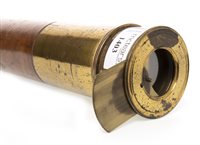 Lot 1403 - VICTORIAN TWO-DRAW BRASS TELESCOPE by...