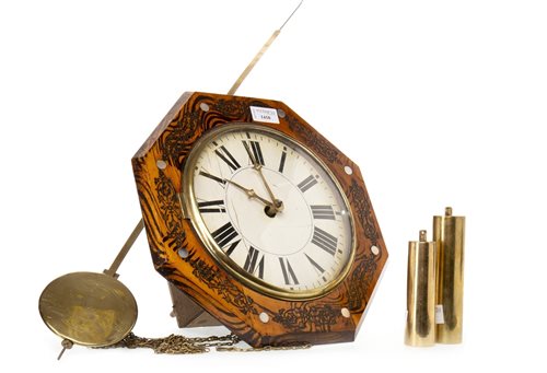 Lot 1410 - VICTORIAN WAG AT THE WA' WALL CLOCK with...