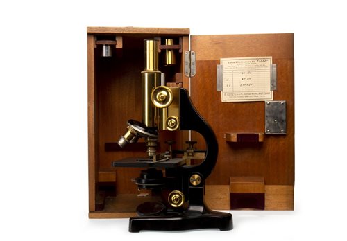 Lot 1413 - EARLY 20TH CENTURY MONOCULAR MICROSCOPE BY...