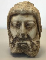 Lot 894 - MARBLE FRAGMENT HEAD IN THE GRAECO-ROMAN...