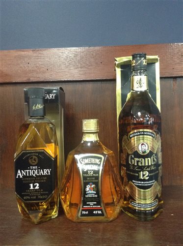 Lot 11 - SOMETHING SPECIAL 12 YEARS OLD, GRANT'S 12 YEARS OLD & ANTIQUARY 12 YEARS OLD