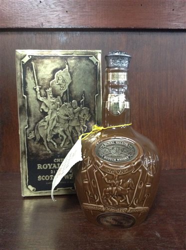 Lot 7 - CHIVAS BROTHERS ROYAL SALUTE AGED 21 YEARS - BROWN FLAGON