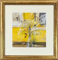 Lot 20 - A STILL LIFE OF DRIED FLOWERS, BY DOUGLAS DAVIES