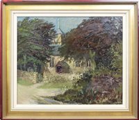 Lot 467 - CHURCH AMONGST THE TREES, BY WILLIAM DRUMMOND BONE