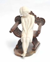 Lot 928 - VICTORIAN ALABASTER FIGURE OF A YOUNG GIRL...