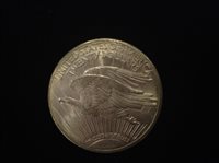 Lot 524 - A GOLD USA $20, 1910