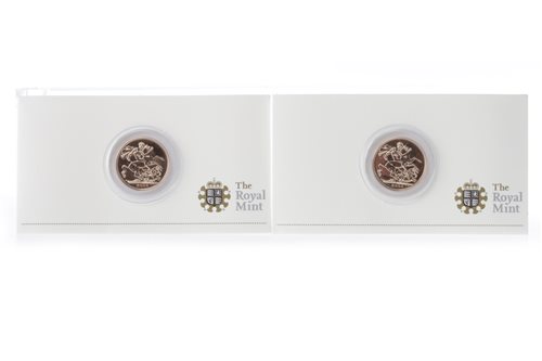 Lot 535 - TWO GOLD PROOF SOVEREIGNS, 2009