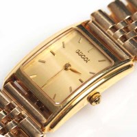 Lot 722 - LADY'S EIGHTEEN CARAT GOLD GUCCI WRISTWATCH...