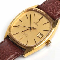 Lot 727 - GENTLEMAN'S GOLD PLATED OMEGA DE VILLE QUARTZ...