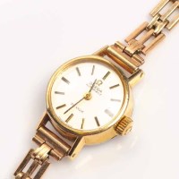 Lot 759 - LADY'S NINE CARAT GOLD ROTARY COCKTAIL WATCH...