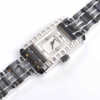 Lot 765 - LADY'S DIAMOND SET ROTARY WRISTWATCH quartz...