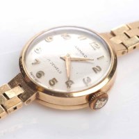 Lot 768 - LADY'S NINE CARAT GOLD ARMAC COCKTAIL WATCH...
