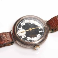 Lot 769 - GENTLEMAN'S WWI PERIOD STERLING SILVER ROLEX...