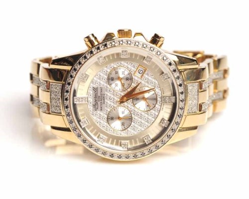 ingersoll watch gold with diamonds