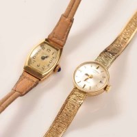 Lot 793 - TWO LADY'S GOLD WRISTWATCHES comprising of an...