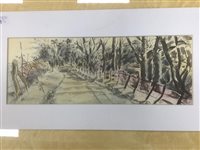 Lot 135 - BIM GIARDELLI, LANE FROM STACKPOLE QUAY TO BROADHAVEN, INK AND WASH