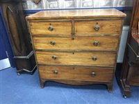 Lot 236 - GEORGE IV MAHOGANY CHEST OF DRAWERS