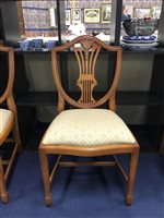 Lot 143 - A SET OF SIX REPRODUCTION DINING CHAIRS