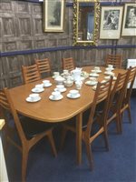 Lot 57 - MCINTOSH TEAK SIDEBOARD, TABLE AND CHAIRS