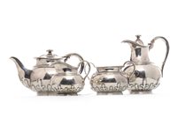 Lot 701 - A SILVER TEA AND COFFEE SERVICE