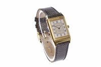 Lot 788 - A GENTLEMAN'S GOLD JAEGER LE COULTRE REVERSO WATCH