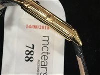 Lot 788 - A GENTLEMAN'S GOLD JAEGER LE COULTRE REVERSO WATCH