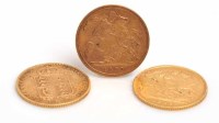Lot 1531 - THREE HALF SOVEREIGNS dated 1892, 1899 and 1903