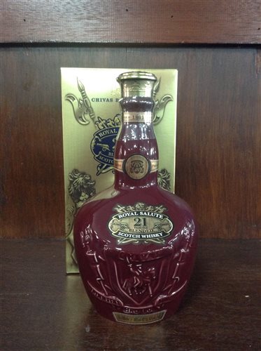 Lot 53 - ROYAL SALUTE AGED 21 YEARS - RUBY DECANTER