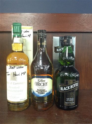 Lot 52 - BLACK BOTTLE, GLEN ORCHY AND HOUSE OF COMMONS BLENDED WHISKIES