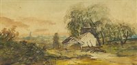 Lot 606 - FIGURES ON A COUNTRY LANE, BY WALTER HEATH WILLIAMS