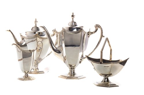 Lot 704 - A SILVER PLATED TEA AND COFFEE SERVICE