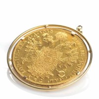 Lot 1537 - AUSTRIAN GOLD 4 DUCAT RESTRIKE COIN DATED 1915...