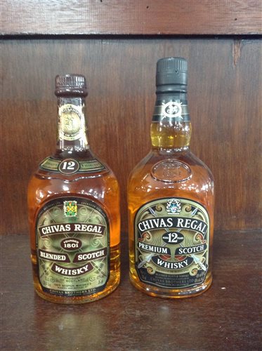 Lot 59 - TWO BOTTLES OF CHIVAS REGAL 12 YEARS OLD