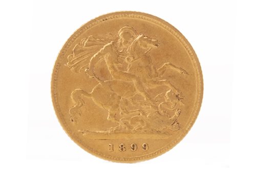 Lot 595 - A GOLD HALF SOVEREIGN, 1899