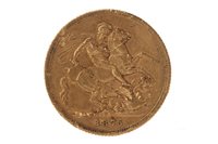 Lot 598 - A GOLD SOVEREIGN, 1876