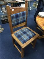 Lot 205 - FIVE ELM WOOD DINING CHAIRS