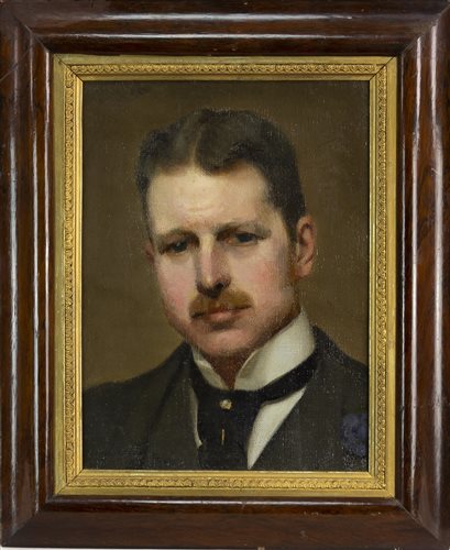 Lot 416 - PORTRAIT OF A GENTLEMAN, ATTRIBUTED TO WILLIAM STRANG