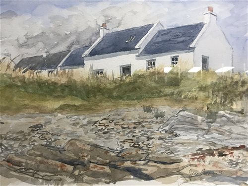 Lot 62 - SCOTTISH SCHOOL, COTTAGES BY THE SHORE