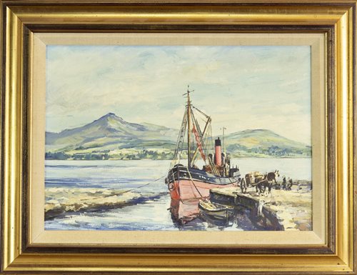 Lot 622 - BOAT BY THE PIER, BY ROBIN MILLER