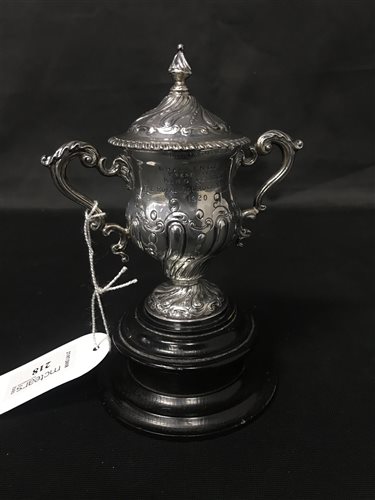 Lot 218 - A SILVER TROPHY CUP